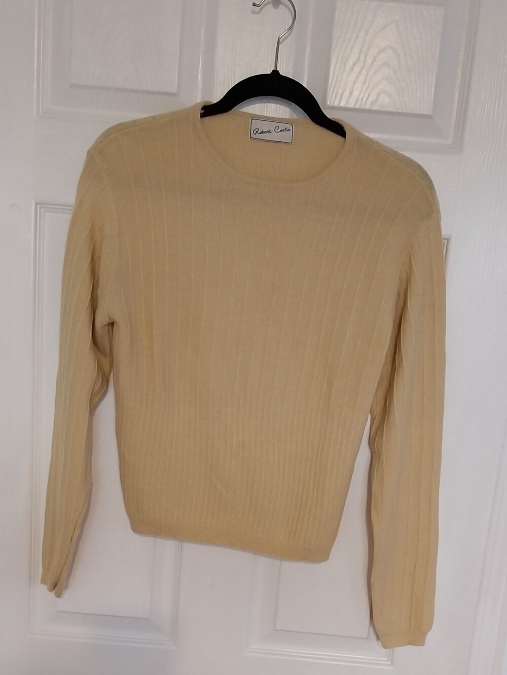 💯% Wool Ribbed Long-Sleeve Sweater